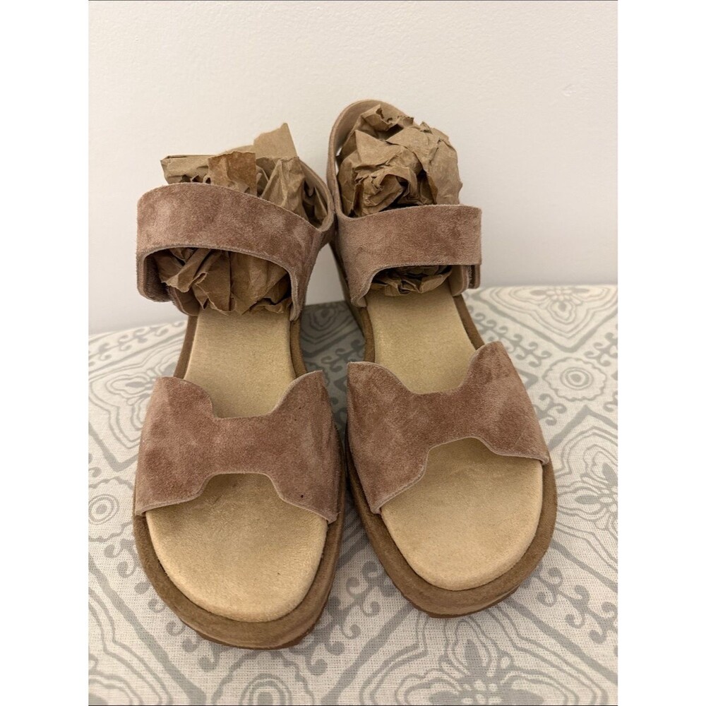 Footnotes Candid Suede Wedge Sandal Size 7 Nwot View 6